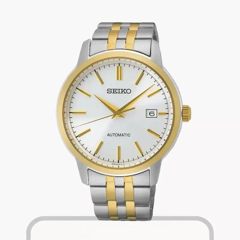 Seiko Auto Essentials White Dial Dress Men’s Watch | SRPH92K1